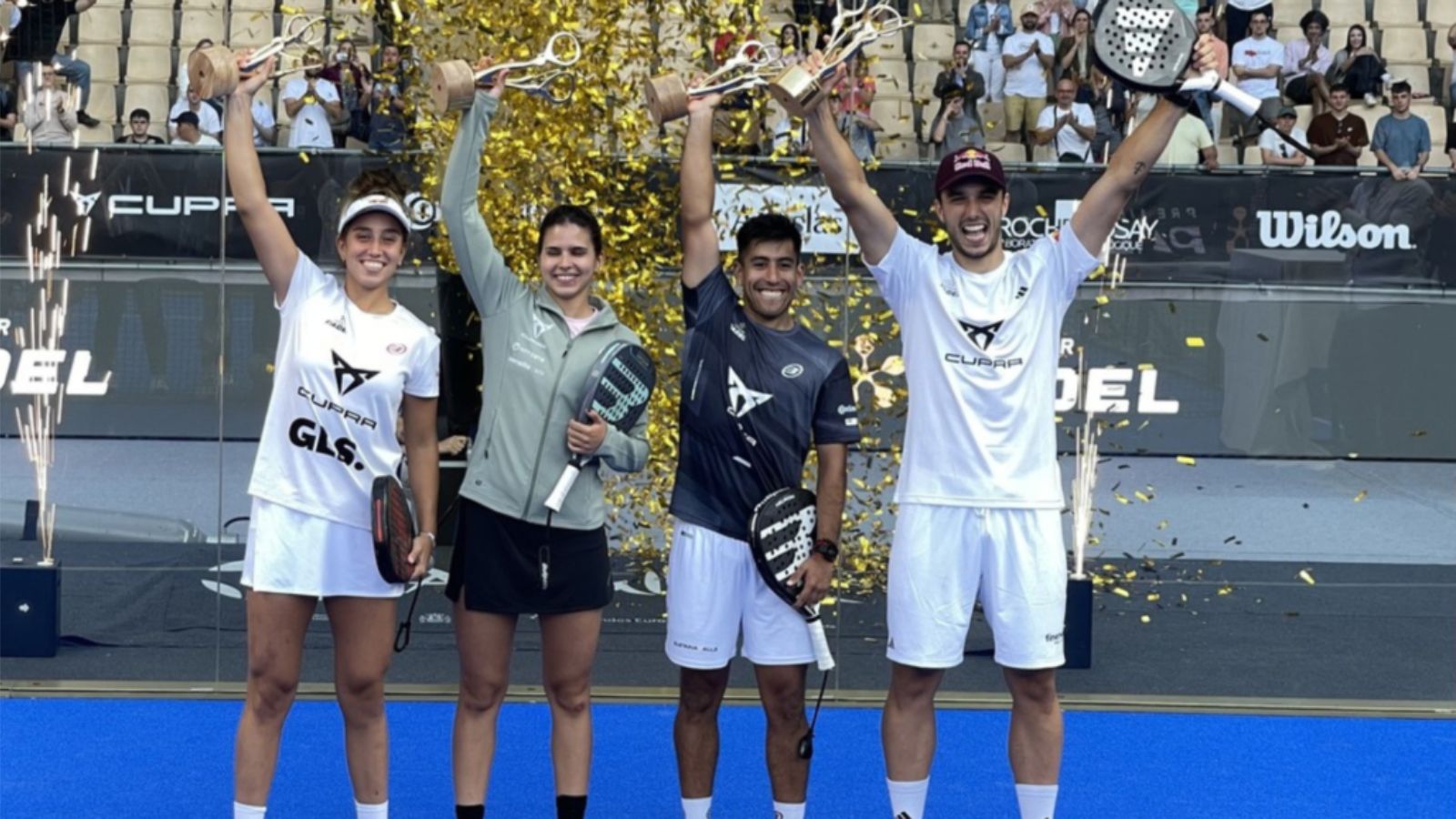 Siegerpokal auf einem Padel-Court, Symbolbild für die Weltrangliste